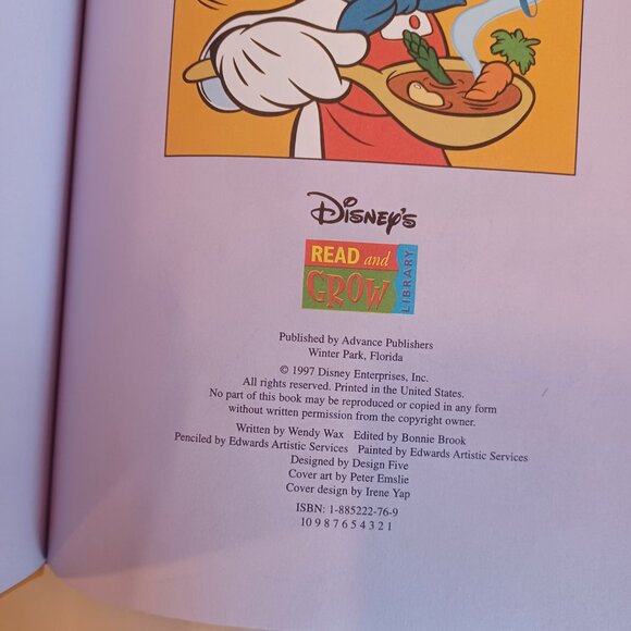 1997 Disney's Mickey's Alphabet Soup Hardcover Book Childrens Vintage - Picture 2 of 3